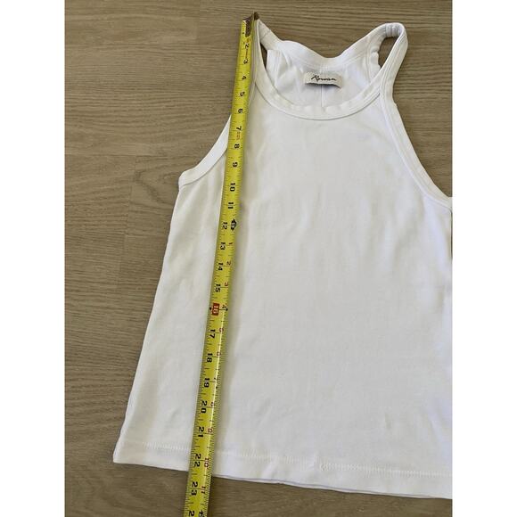 Rowan Women's Pruitt 100% Cotton White Racerback Tank S Minimalist Casual USA - Picture 8 of 9